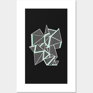 Abstract Lines Mint Posters and Art